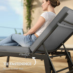 2-Piece Chaise Lounge Cushions, 72" x 21" x 3", Gray