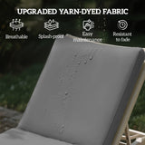 2-Piece Chaise Lounge Cushions, 72" x 21" x 3", Gray