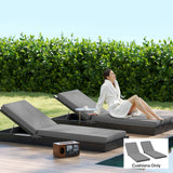 2-Piece Chaise Lounge Cushions, 72" x 21" x 3", Gray