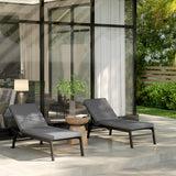 2-Piece Chaise Lounge Cushions, 72" x 21" x 3", Gray