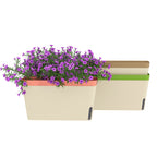 3 Pack 10.5" Self-Watering Planter Boxes with Water Level Indicator