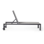 Santa Monica Chaise Lounge in Charcoal Aluminum