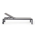 Santa Monica Chaise Lounge in Charcoal Aluminum