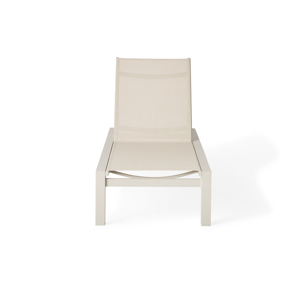 Santa Monica Chaise Lounge in Dune Aluminum