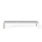 Santa Monica Chaise Lounge in White Aluminum & Silver Mesh