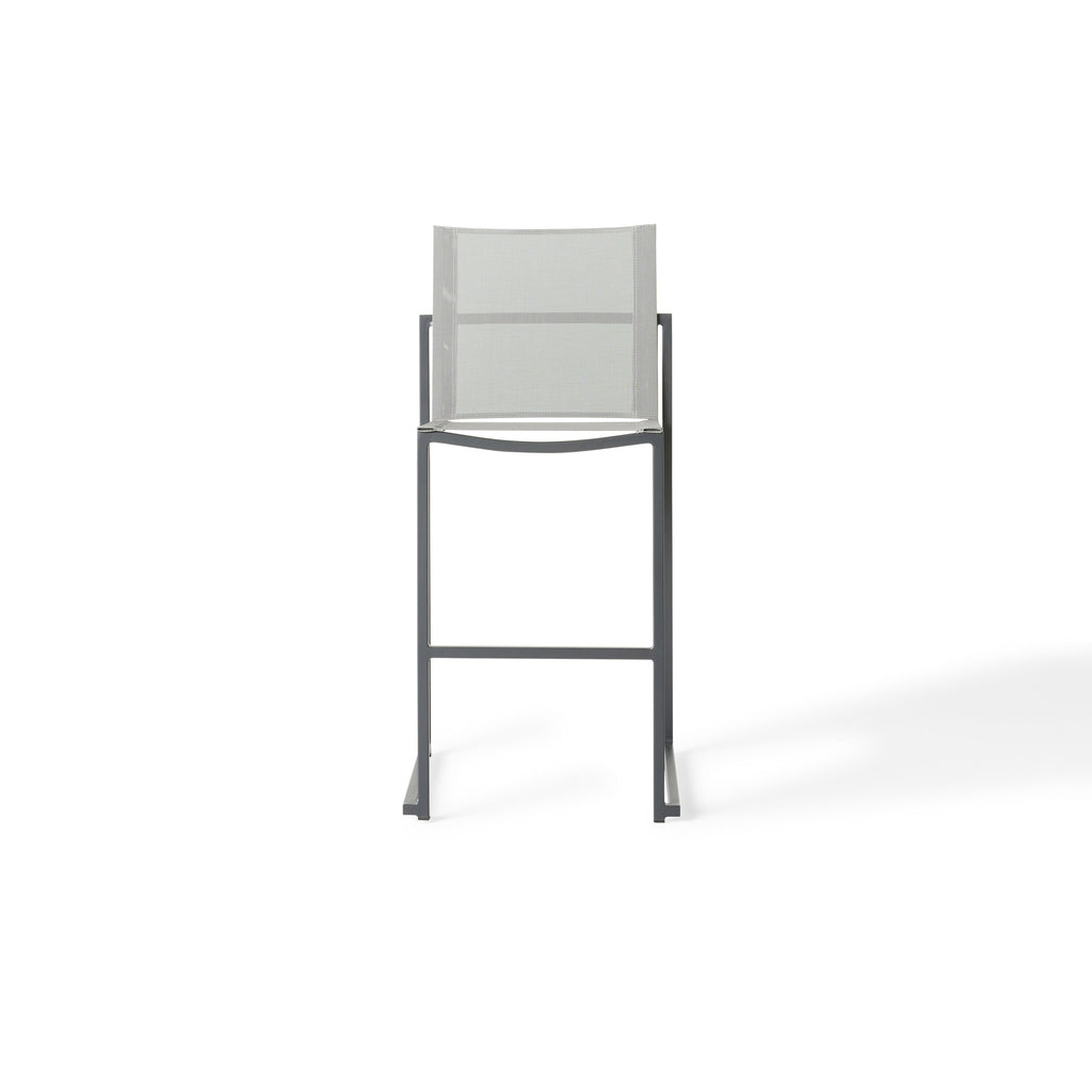 Santa Monica Armless Bar Chair in Charcoal