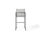 Santa Monica Armless Bar Chair in Charcoal