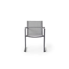 Santa Monica Dining Arm Chair in Charcoal Aluminum
