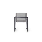 Santa Monica Dining Arm Chair in Charcoal Aluminum