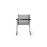 Santa Monica Dining Arm Chair in Charcoal Aluminum