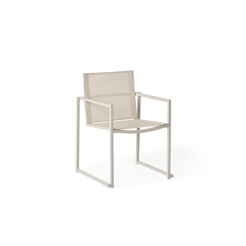 Santa Monica Dining Arm Chair in Dune Aluminum