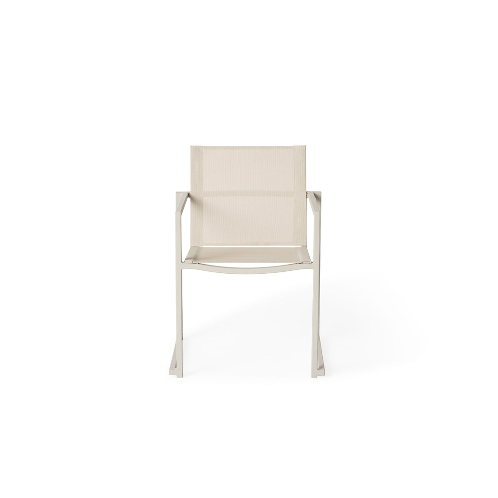 Santa Monica Dining Arm Chair in Dune Aluminum