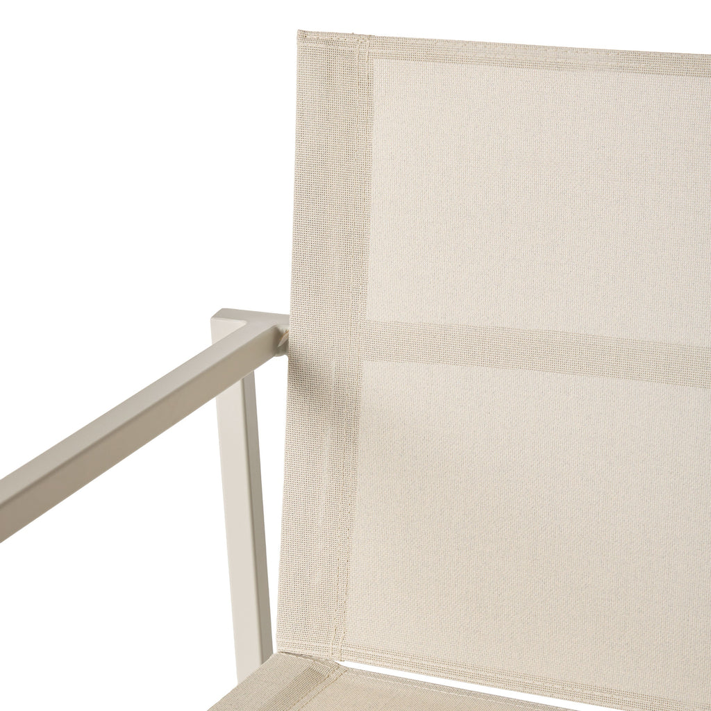 Santa Monica Dining Arm Chair in Dune Aluminum