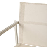 Santa Monica Dining Arm Chair in Dune Aluminum