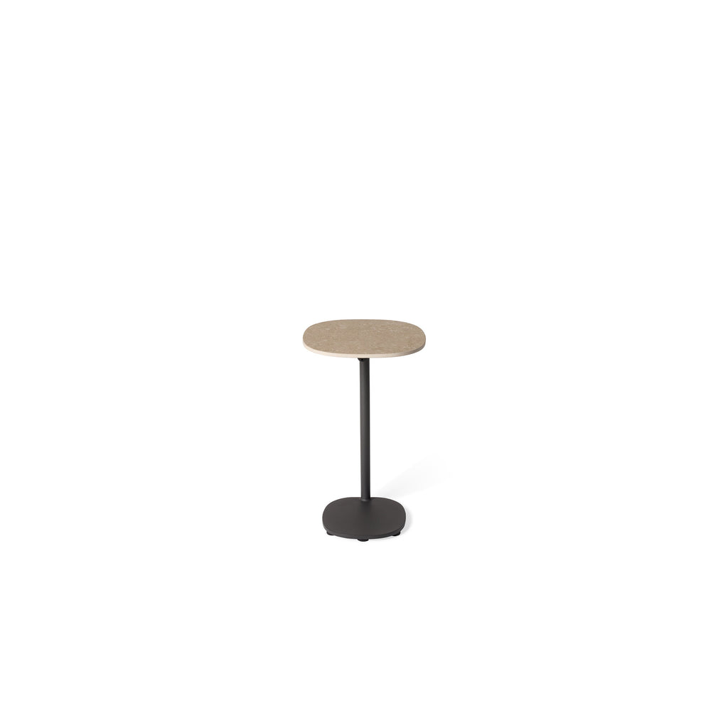 Saratoga Side Table in Charcoal Aluminum