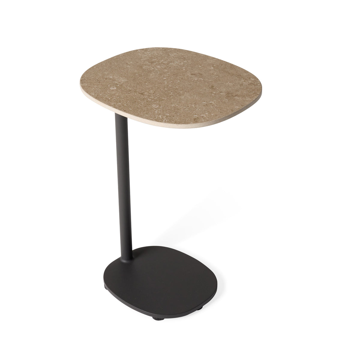 Saratoga Side Table in Charcoal Aluminum