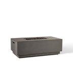 Sequoia Rectangular Fire Table in Smoke (Propane)