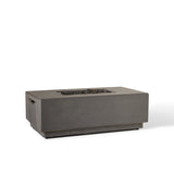 Sequoia Rectangular Fire Table in Smoke (Propane)