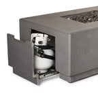 Sequoia Rectangular Fire Table in Smoke (Propane)