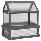 35.5" x 22.5" x 38.25" Raised Garden Bed Greenhouse, Gray