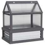 35.5" x 22.5" x 38.25" Raised Garden Bed Greenhouse, Gray