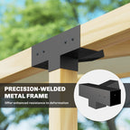 9 PCS Pergola Bracket Kit for 4" x 4" Lumber, Black