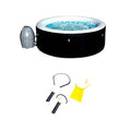 Inflatable 4 Person Hot Tub with Digital Controls & 3-Piece Cleaning Tool Set