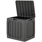 32 Gallon Plastic Deck Box with Handles, Black