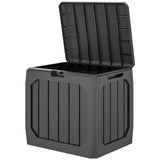 32 Gallon Plastic Deck Box with Handles, Black