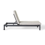 Stinson Chaise in Charcoal Aluminum