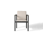 Stinson Dining Arm Chair in Charcoal Aluminum