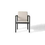 Stinson Dining Arm Chair in Charcoal Aluminum