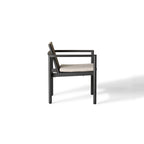 Stinson Dining Arm Chair in Charcoal Aluminum