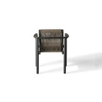 Stinson Dining Arm Chair in Charcoal Aluminum