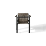 Stinson Dining Arm Chair in Charcoal Aluminum