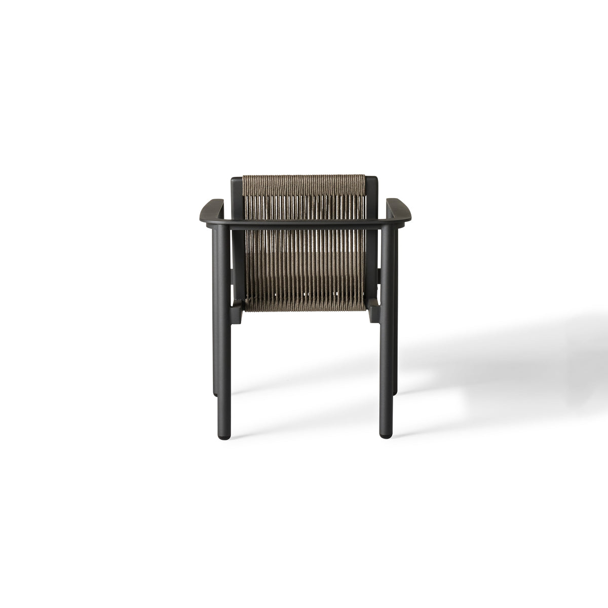 Stinson Dining Arm Chair in Charcoal Aluminum
