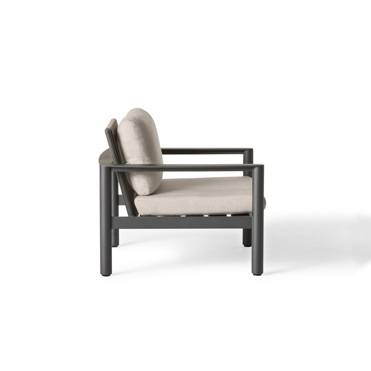 Stinson Lounge Chair in Charcoal Aluminum