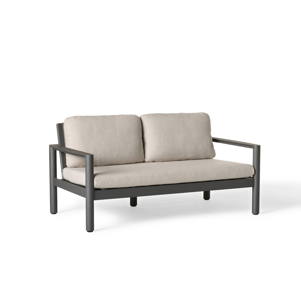 Stinson Loveseat in Charcoal Aluminum