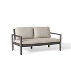 Stinson Loveseat in Charcoal Aluminum