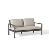 Stinson Loveseat in Charcoal Aluminum