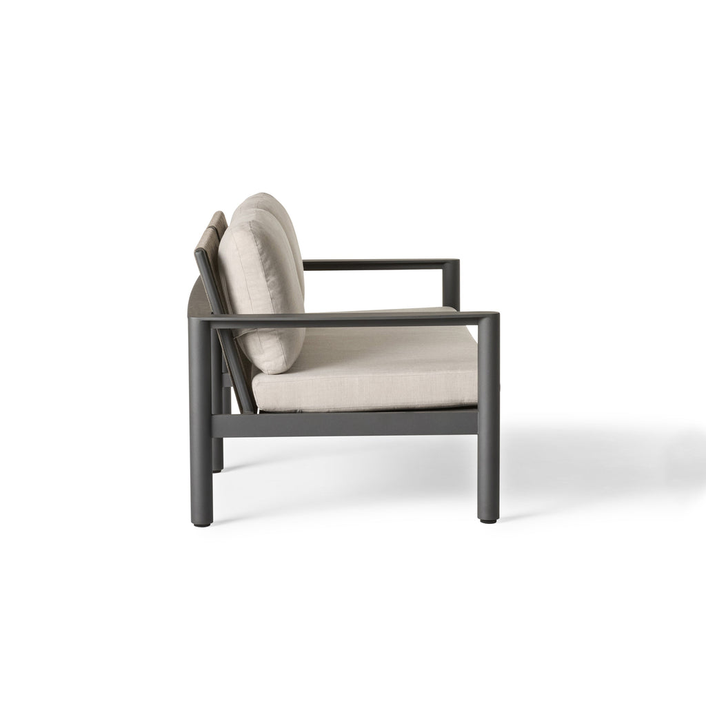 Stinson Loveseat in Charcoal Aluminum