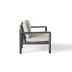 Stinson Loveseat in Charcoal Aluminum