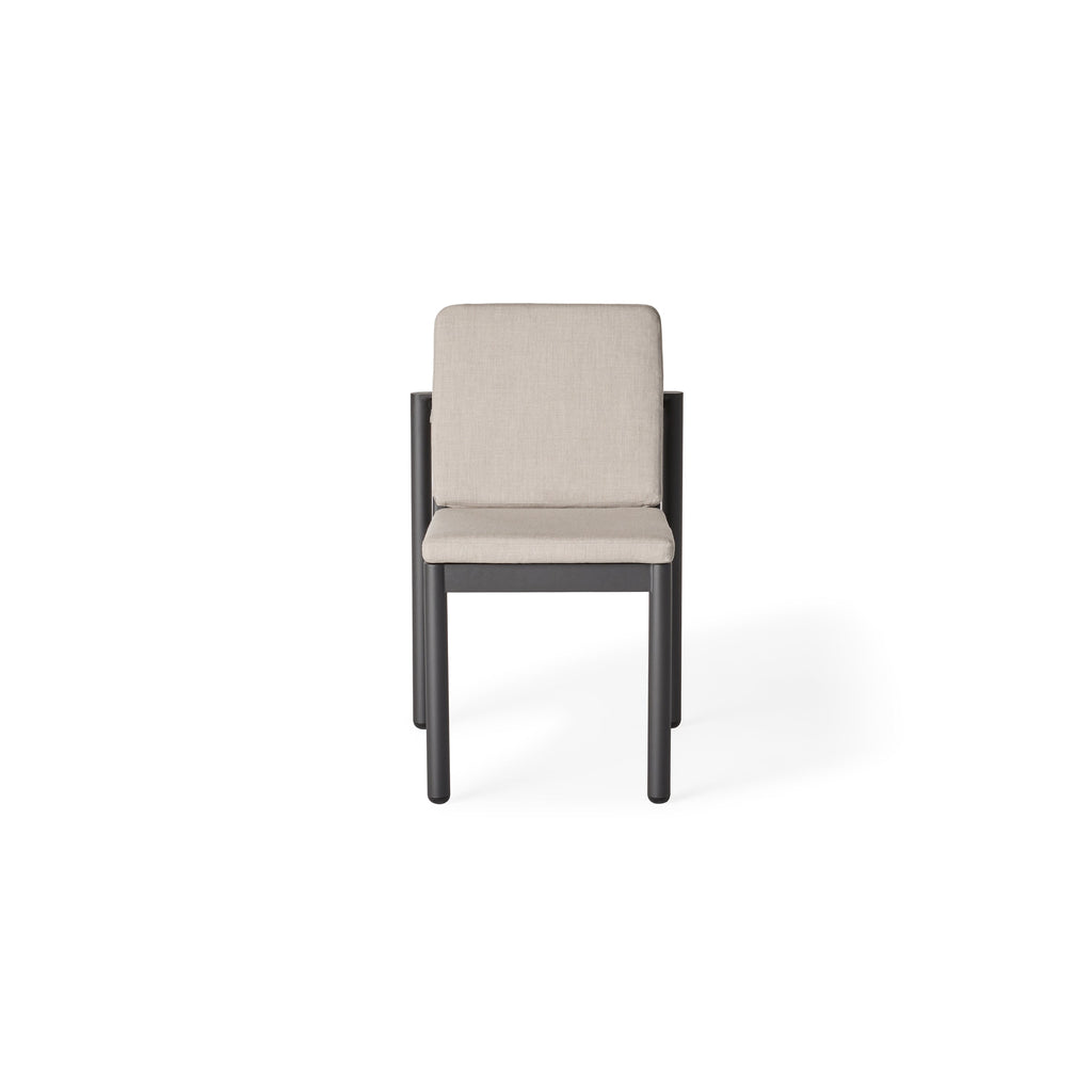 Stinson Dining Side Chair in Charcoal Aluminum