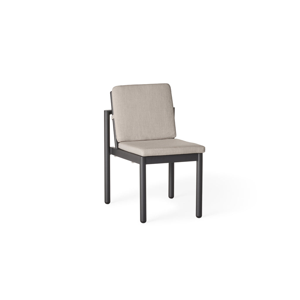 Stinson Dining Side Chair in Charcoal Aluminum