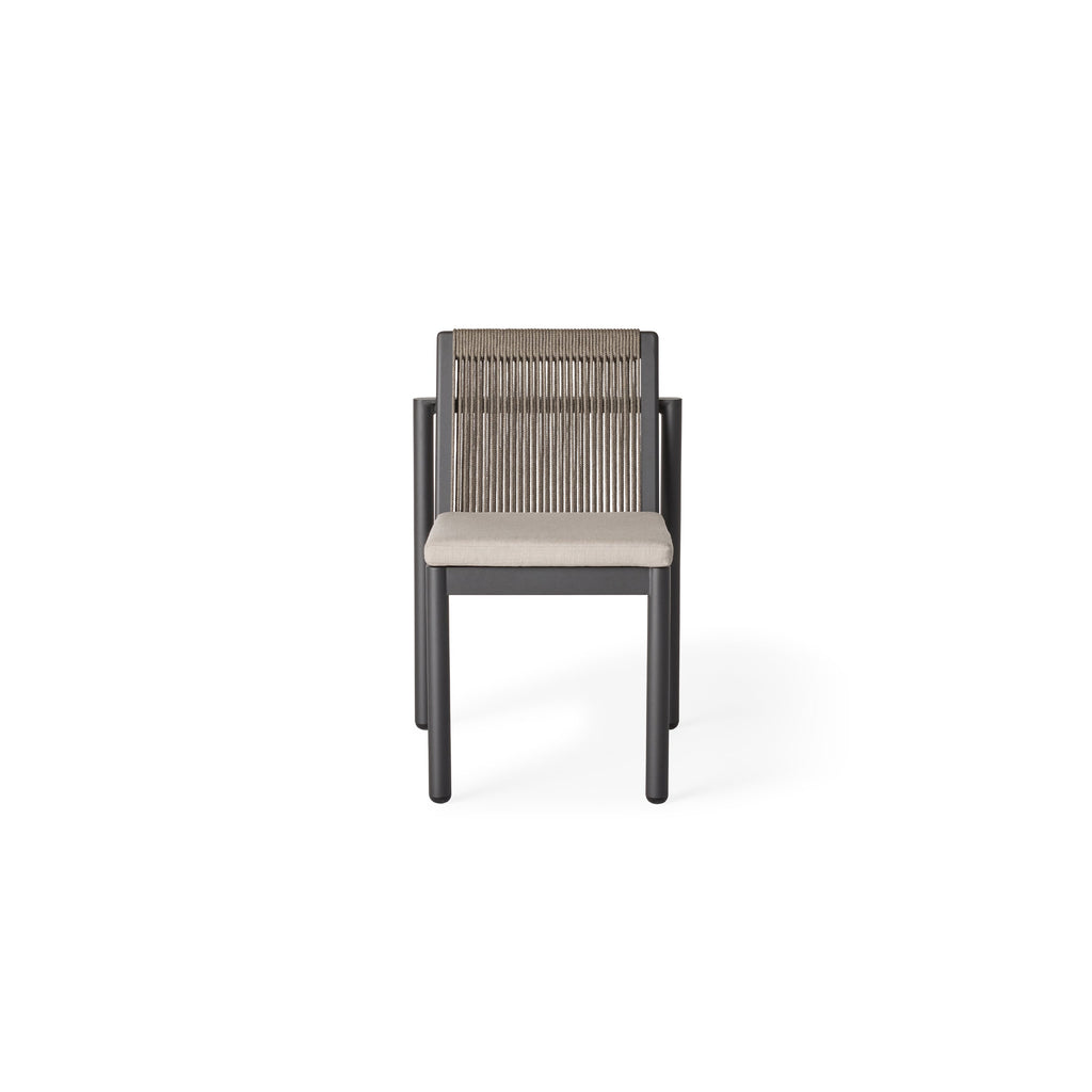 Stinson Dining Side Chair in Charcoal Aluminum