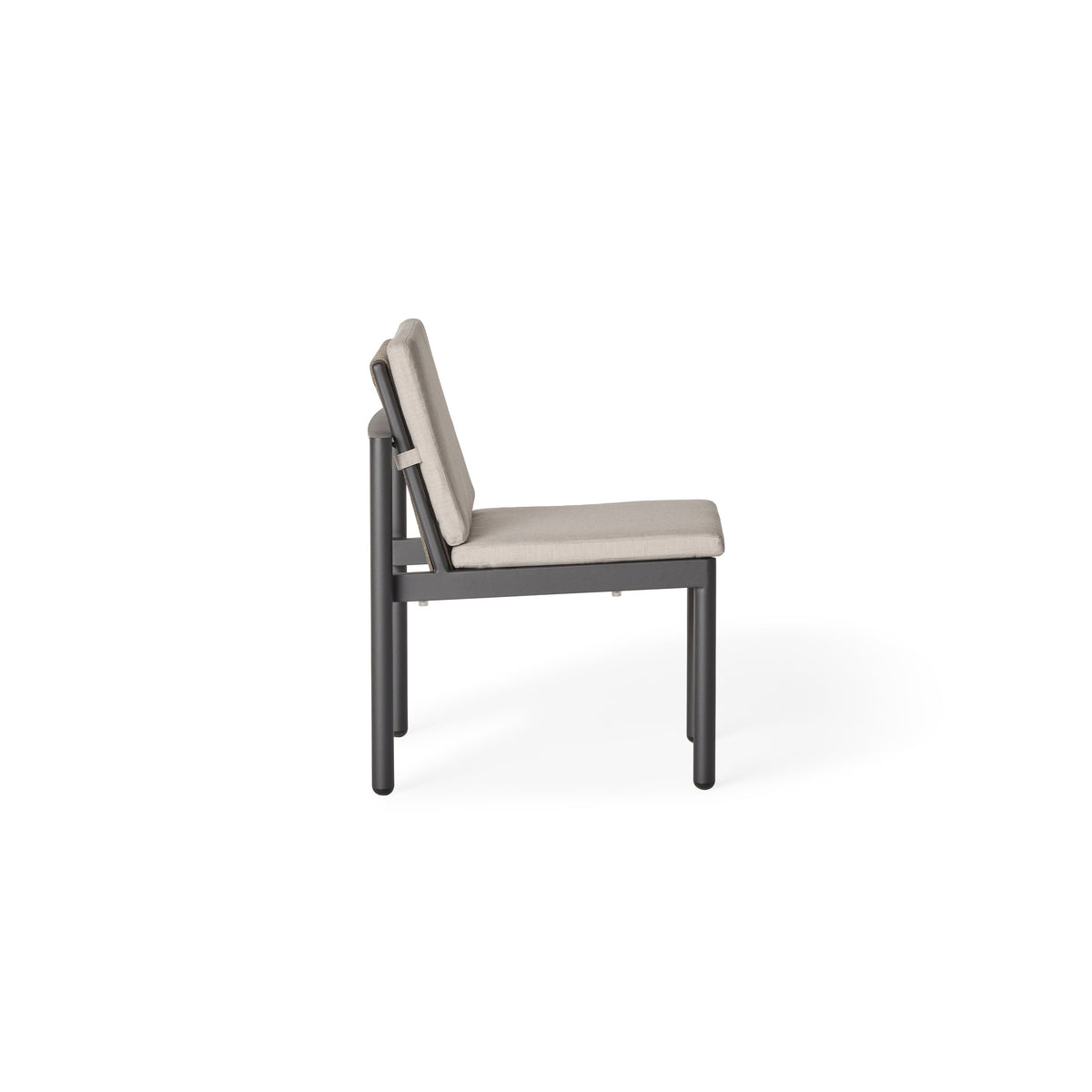 Stinson Dining Side Chair in Charcoal Aluminum