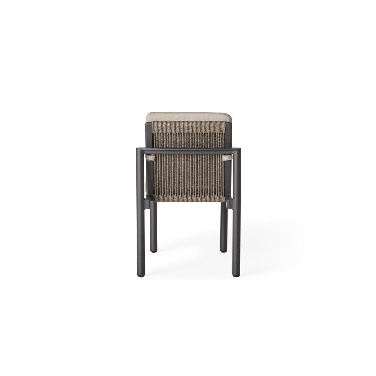 Stinson Dining Side Chair in Charcoal Aluminum