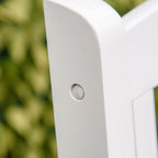 4FT 2-Seater Wooden Garden Bench with X-Shape Back, White