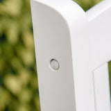 4FT 2-Seater Wooden Garden Bench with X-Shape Back, White