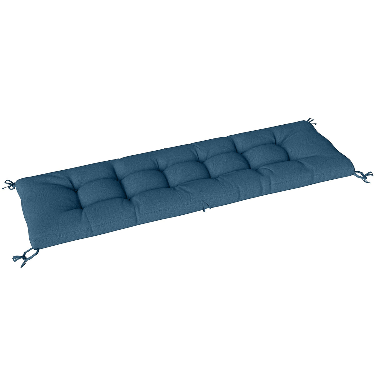 Memory Foam Sun Lounger Cushion with Ties, 190 x 60 cm, Blue